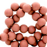 Acrylic beads 8mm Matt Terracotta rose